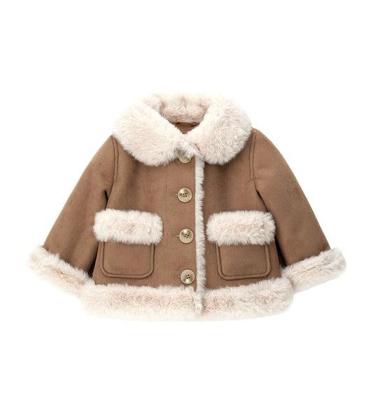 Original Marines Μπουφάν Καφέ με Γούνα FF25