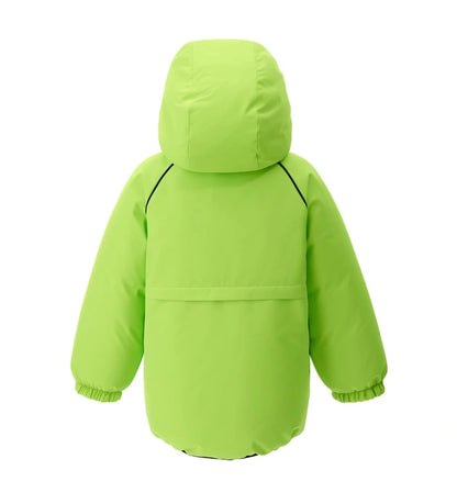 Αντιστρεπτό μπουφάν με κουκούλα. Η μία όψη από νάιλον με τσέπες και αντίθετες λεπτομέρειες, η άλλη όψη από καπιτονέ νάιλον με αντίθετο φερμουάρ. Κλείσιμο με φερμουάρ, ελαστικά μανίκια και τελείωμα για άνετη εφαρμογή.