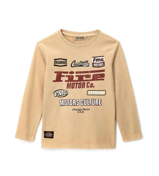 Original Marines Μπλούζα Μπεζ Μακρυμάνικη FF25