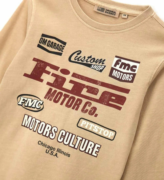 Original Marines Μπλούζα Μπεζ Μακρυμάνικη FF25