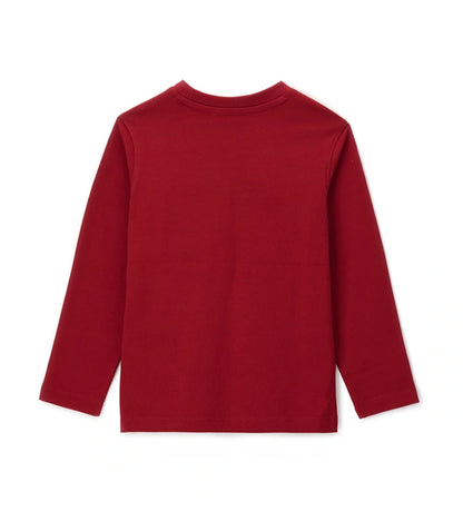 Μπλούζα με μακριά μανίκια από ζεστό βαμβάκι, ιδανική για casual και άνετη εμφάνιση. Διαθέτει μπροστινό τύπωμα και στρογγυλή λαιμόκοψη με ριμπ τελείωμα για μια μοντέρνα πινελιά.