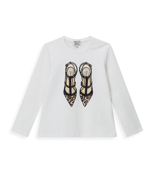 Μπλούζα από βαμβάκι με μακριά μανίκια και στρογγυλή λαιμόκοψη. Διακοσμημένη με τύπωμα στο μπροστινό μέρος για ένα έντονο και μοντέρνο στυλ.