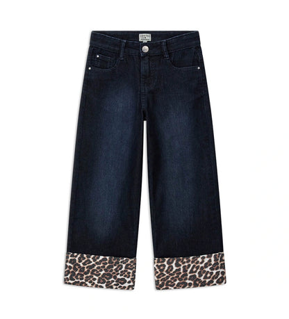 Original Marines Παντελόνι Denim με Leopard Μπατζάκι FF25