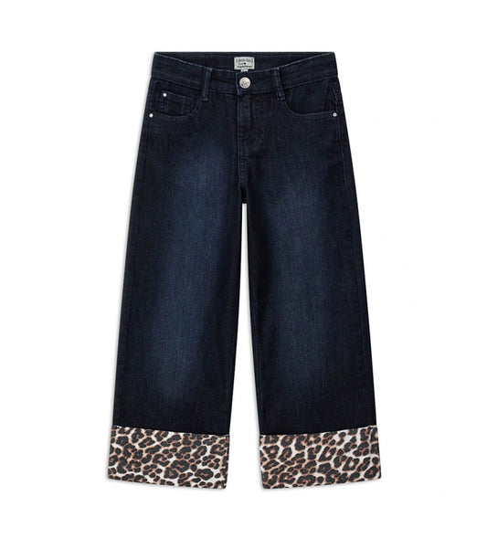 Original Marines Παντελόνι Denim με Leopard Μπατζάκι FF25