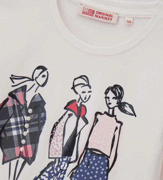 Original Marines Μπλούζα με Στάμπα και Πέρλες Μακρυμάνικη FF25