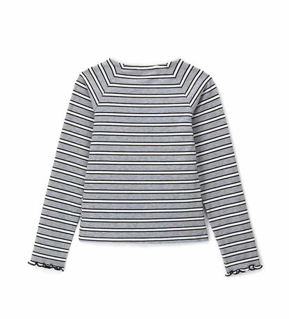 Ριγέ μπλούζα σε ριπ ύφανση με στρογγυλή λαιμόκοψη και άνετη εφαρμογή. Ένα casual και ευέλικτο κομμάτι.