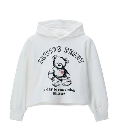 Βαμβακερή μπλούζα με κουκούλα και τύπωμα. Τα ριμπ τελειώματα προσθέτουν στυλ και άνεση για μια μοντέρνα εμφάνιση.