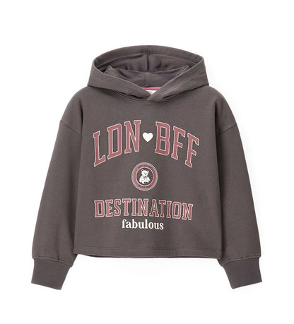 Βαμβακερή μπλούζα με κουκούλα και τύπωμα. Τα ριμπ τελειώματα προσθέτουν στυλ και άνεση για μια μοντέρνα εμφάνιση.