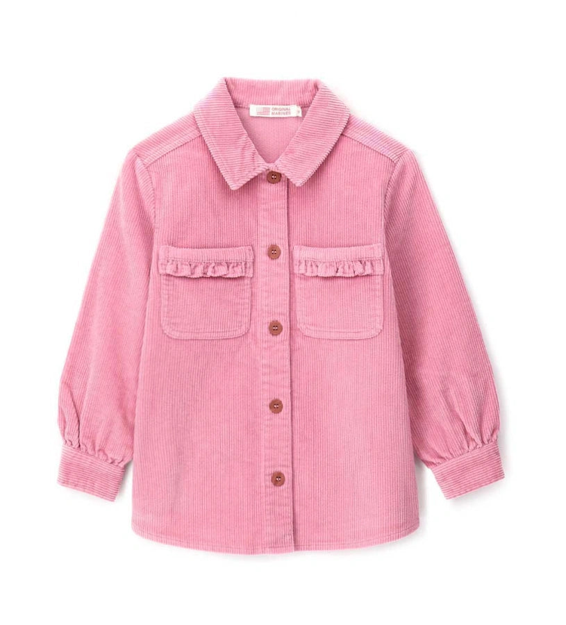 Πουκάμισο από βελουτέ ύφασμα (κορδέλα) με κλασικό γιακά και μακριά μανίκια. Οι μπροστινές τσέπες προσθέτουν μια λειτουργική και στιλάτη πινελιά.