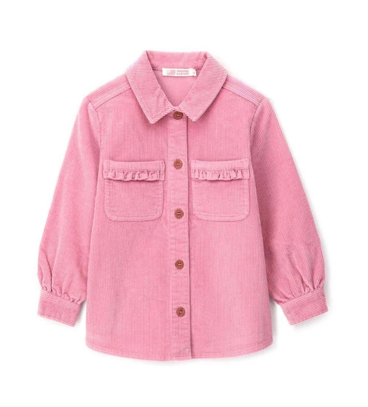 Πουκάμισο από βελουτέ ύφασμα (κορδέλα) με κλασικό γιακά και μακριά μανίκια. Οι μπροστινές τσέπες προσθέτουν μια λειτουργική και στιλάτη πινελιά.