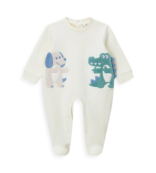 Original Marines Βρεφικό Κορμάκι με Σκυλάκι και Κροκοδειλάκι FF25