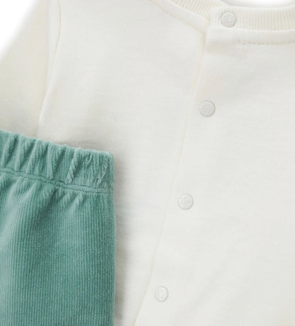 Original Marines Βρεφικό Φορμάκι Πράσινο με Κροκοδειλάκι FF25