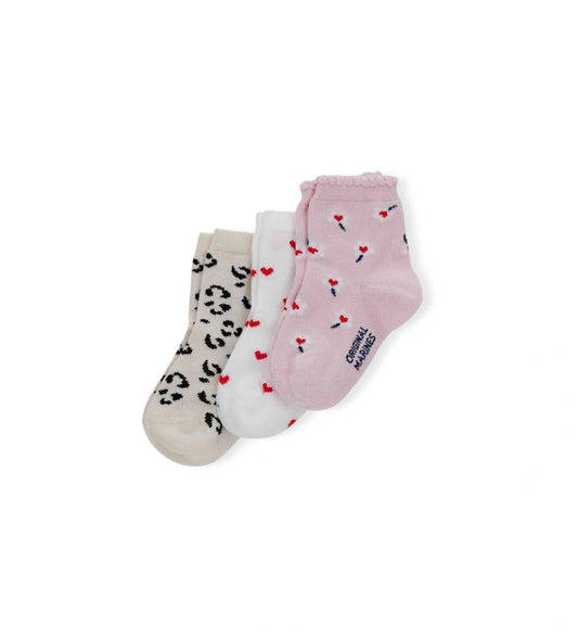 Σετ τριών ζευγαριών καλτσών με σχέδιο jacquard. Άνετες, ευέλικτες και ιδανικές για κάθε περίσταση.