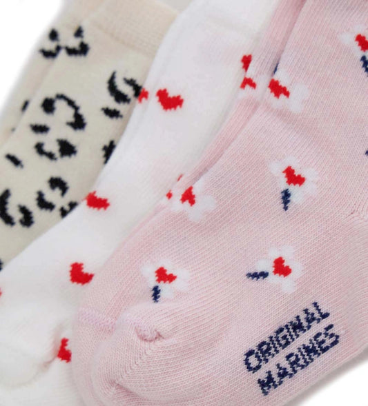 Σετ τριών ζευγαριών καλτσών με σχέδιο jacquard. Άνετες, ευέλικτες και ιδανικές για κάθε περίσταση.