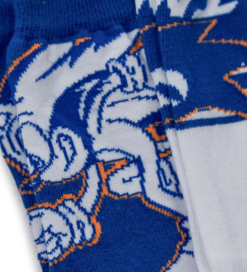 Σετ δύο ζευγαριών καλτσών με σχέδιο jacquard Sonic, ιδανικό για τους μικρούς θαυμαστές του Sonic.