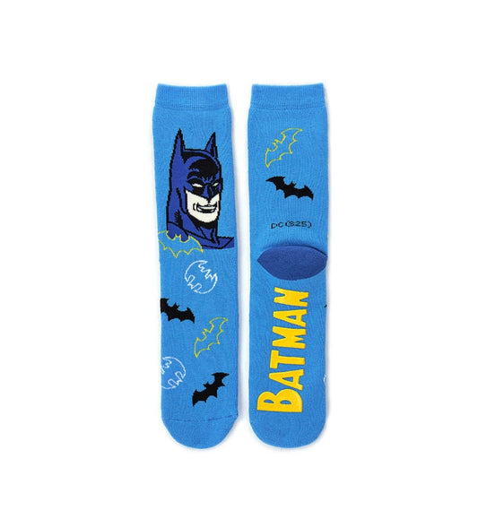 Κάλτσες Batman με αντιολισθητική σόλα και ζακάρ σχέδιο, που εξασφαλίζουν άνεση και ασφάλεια σε κάθε βήμα.