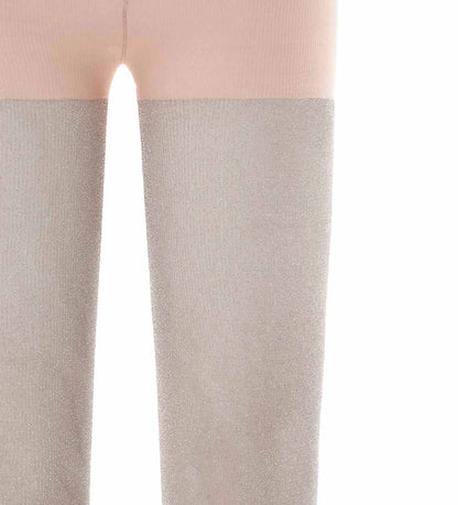 Καλσόν από μικροΐνες με ριγέ σχέδιο και λεπτομέρειες lurex. Άνετο και κομψό, ιδανικό για ιδιαίτερες περιστάσεις.