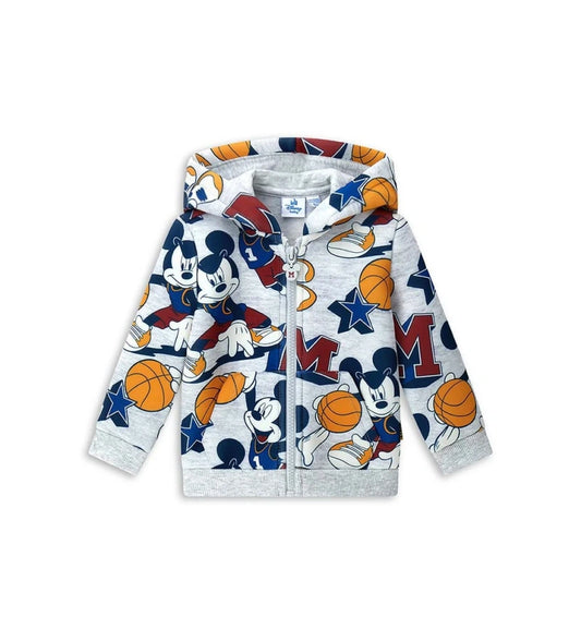 Μπλούζα με κουκούλα Disney από νεοπρέν, με μπροστινό άνοιγμα με φερμουάρ, ριμπ τελειώματα και συνολικό τύπωμα για ζωηρή και άνετη εμφάνιση.