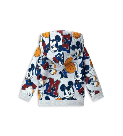 Μπλούζα με κουκούλα Disney από νεοπρέν, με μπροστινό άνοιγμα με φερμουάρ, ριμπ τελειώματα και συνολικό τύπωμα για ζωηρή και άνετη εμφάνιση.
