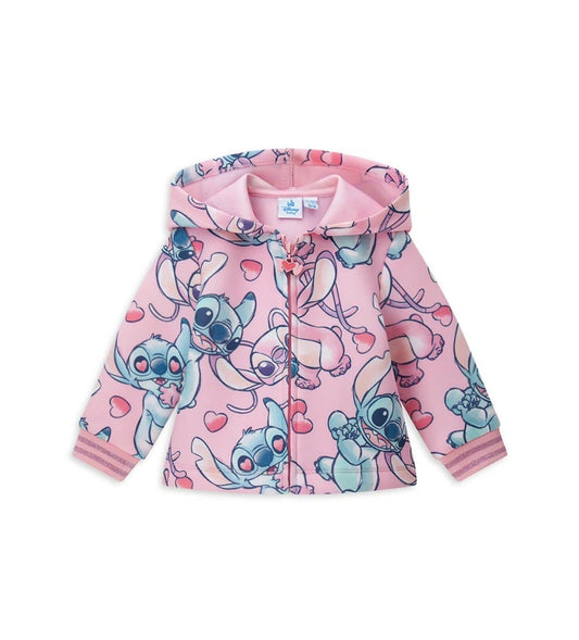 Disney Stitch φούτερ από νεοπρένιο, με allover print και άνετη μπροστινή ζώνη με φερμουάρ, ιδανικό για ένα πρωτότυπο και άνετο look.
