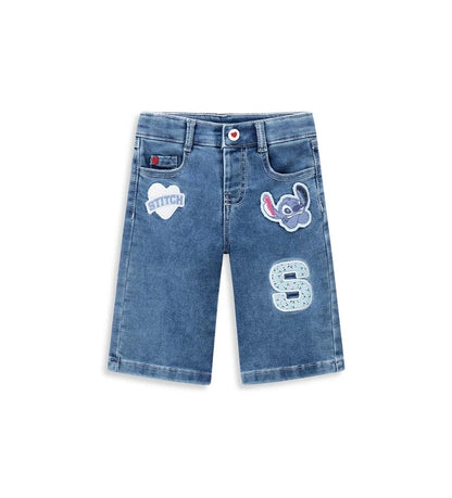 Τζιν Disney Stitch με άνοιγμα με κουμπί-σούστα, εσωτερική ρυθμιζόμενη ελαστική μέση και διακοσμημένο με σήματα και λεπτομέρειες από παγιέτες στο μπροστινό και πίσω μέρος, για άνετη και λαμπερή εμφάνιση.