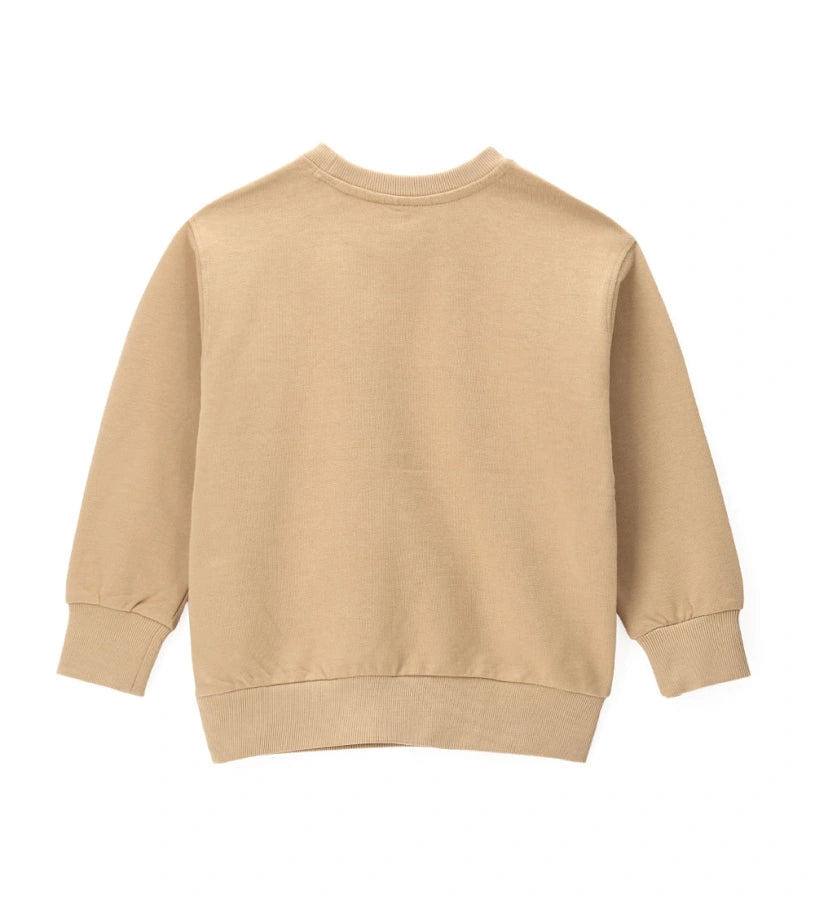 Παιδικό φούτερ Minecraft από βαμβακερό fleece με στρογγυλή λαιμόκοψη, τύπωμα στο μπροστινό μέρος και ριμπ τελειώματα. Απαλό και άνετο, ιδανικό για όλους τους μικρούς fans του δημοφιλούς video game. Προσφέρει ζεστασιά και στυλ στις καθημερινές εμφανίσεις.