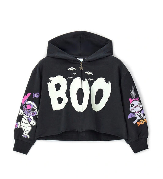 Φούτερ DISNEY-STITCH Halloween από ελαστικό βαμβάκι, με κουκούλα και φερμουάρ. Απαλό και άνετο, με ριμπ τελειώματα για casual εμφάνιση. Ιδανικό για κάθε θαυμαστή του Stitch!