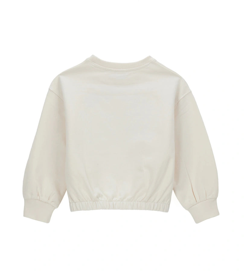 Παιδικό φούτερ Disney Stitch με τη Angel, από ελαστικό βαμβάκι με εσωτερική επένδυση από φλις για ζεστασιά και άνεση. Το σχέδιο με μακριά μανίκια και στρογγυλή λαιμόκοψη είναι διακοσμημένο με μπροστινό τύπωμα και γκλίτερ λεπτομέρειες, προσθέτοντας μια λαμπερή και χαριτωμένη πινελιά στις κοριτσίστικες εμφανίσεις.