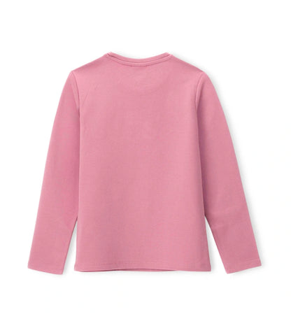 Παιδική μπλούζα *Barbie* από ελαστικό βαμβάκι με στρογγυλή λαιμόκοψη και μακριά μανίκια. Διακοσμημένη με γκλίτερ τύπωμα στο μπροστινό μέρος, προσφέρει μοντέρνο και πολύχρωμο στυλ. Ιδανική για κοριτσίστικες casual εμφανίσεις με άνεση και λάμψη.