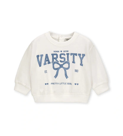 κοριτσίστικο off-white βαμβακερό φούτερ Varsity Original Marines για κορίτσια 6 μηνών έως 5 ετών.