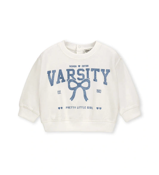 κοριτσίστικο off-white βαμβακερό φούτερ Varsity Original Marines για κορίτσια 6 μηνών έως 5 ετών.
