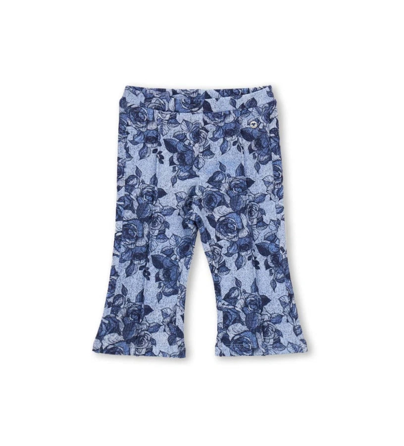 κοριτσίστικο παντελόνι φούτερ καμπάνα Original Marines με floral print για κορίτσια 6 μηνών έως 5 ετών.