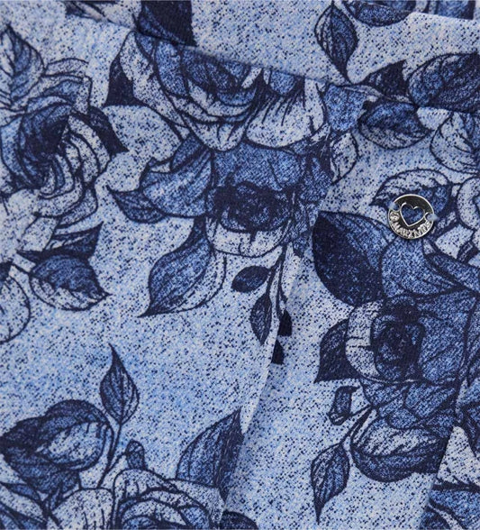 κοριτσίστικο παντελόνι φούτερ καμπάνα Original Marines με floral print για κορίτσια 6 μηνών έως 5 ετών.