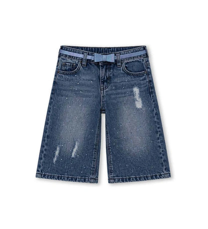 κοριτσίστικο τζιν παντελόνι wide-leg Original Marines με σκισίματα και ζώνη για κορίτσια 6 μηνών έως 5 ετών.