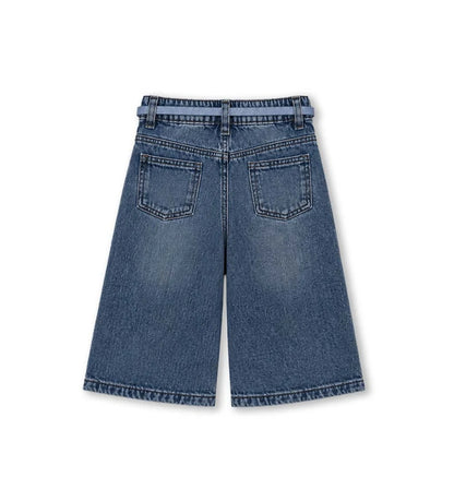 κοριτσίστικο τζιν παντελόνι wide-leg Original Marines με σκισίματα και ζώνη για κορίτσια 6 μηνών έως 5 ετών.