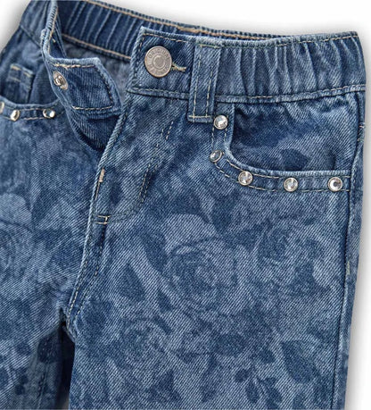 κοριτσίστικο τζιν παντελόνι wide-leg Original Marines με allover print για κορίτσια 6 μηνών έως 5 ετών.
