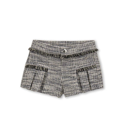 κοριτσίστικη βερμούδα Original Marines σε πλεκτό tweed με κρόσσια.