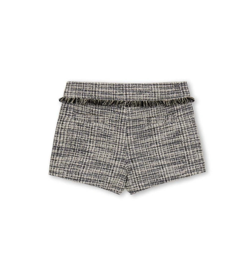 κοριτσίστικη βερμούδα Original Marines σε πλεκτό tweed με κρόσσια.