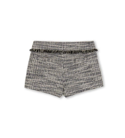 κοριτσίστικη βερμούδα Original Marines σε πλεκτό tweed με κρόσσια.