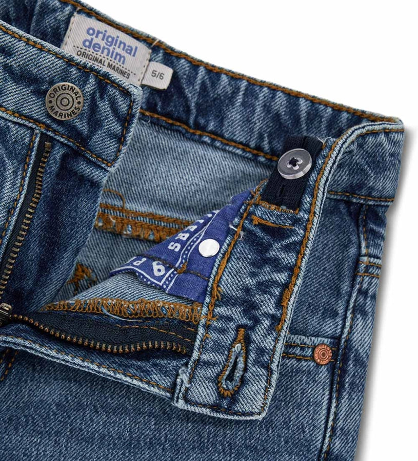 αγορίστικο μπλε βαμβακερό τζιν παντελόνι baggy Original Marines για αγόρια 5 έως 14 ετών.