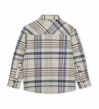 μπεζ καρό αγορίστικο πουκάμισο overshirt Original Marines με τσέπες στο στήθος.