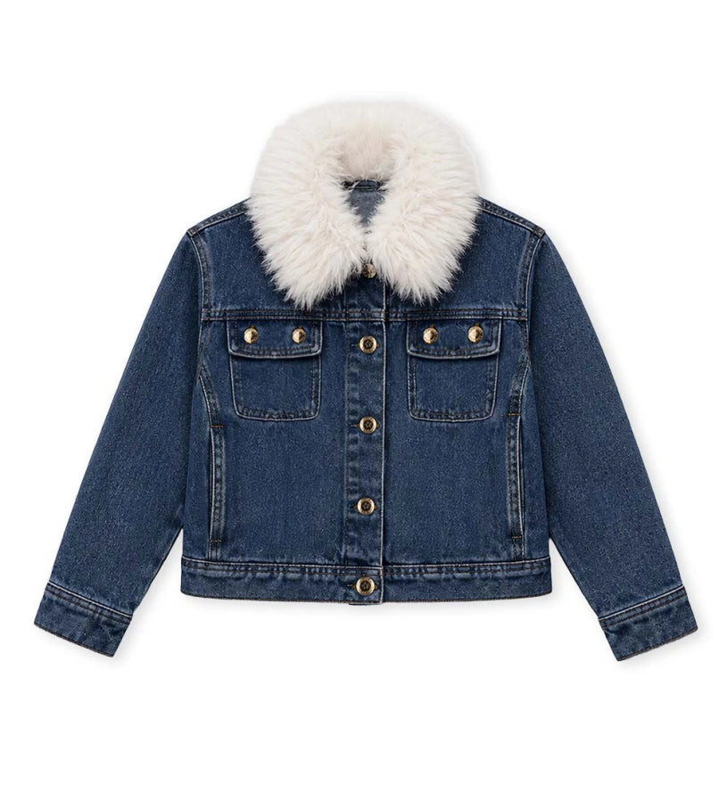 μπλε κοριτσίστικο τζιν μπουφάν Original Marines χωρίς τον γούνινο γιακά.