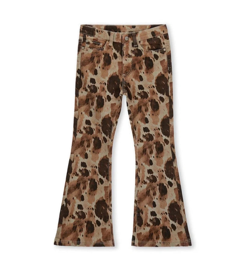 κοριτσίστικο παντελόνι flare Original Marines με animal print μοτίβο