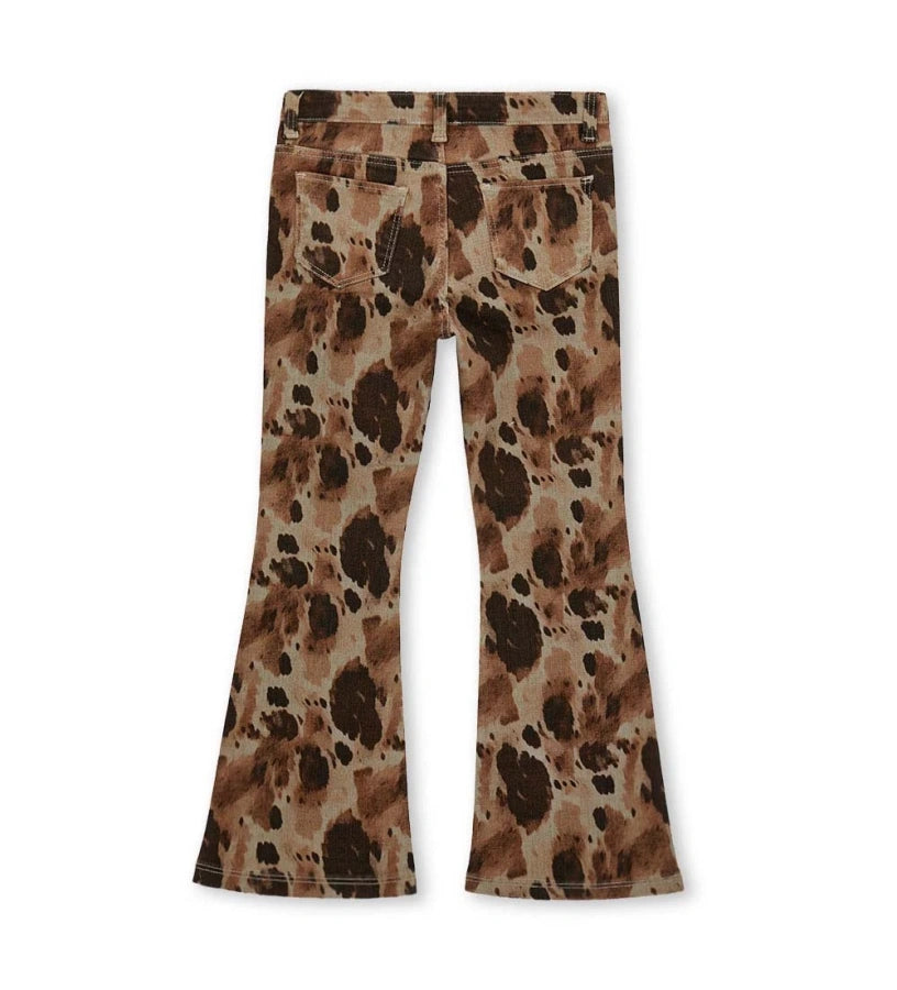 κοριτσίστικο παντελόνι flare Original Marines με animal print μοτίβο