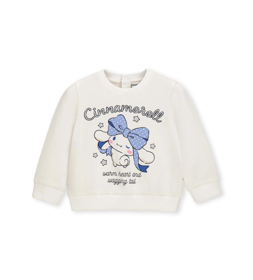 εκρού κοριτσίστικη φούτερ μπλούζα Original Marines με στάμπα Cinnamoroll.