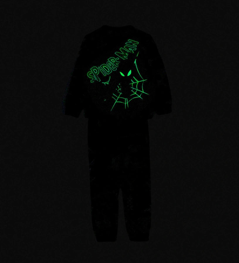 λευκή αγορίστικη βαμβακερή πυτζάμα Original Marines Marvel Spider-Man με μπλε παντελόνι.