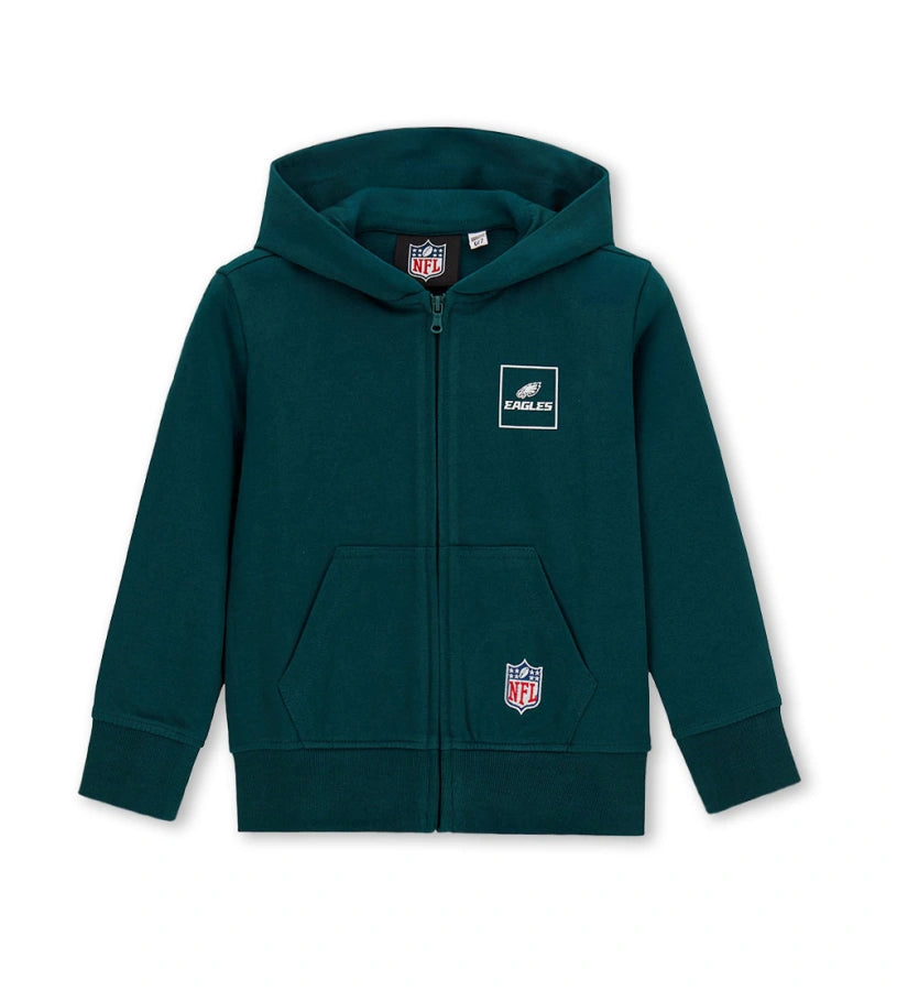 πράσινη αγορίστικη ζακέτα φούτερ Original Marines NFL Eagles με κουκούλα και φερμουάρ.