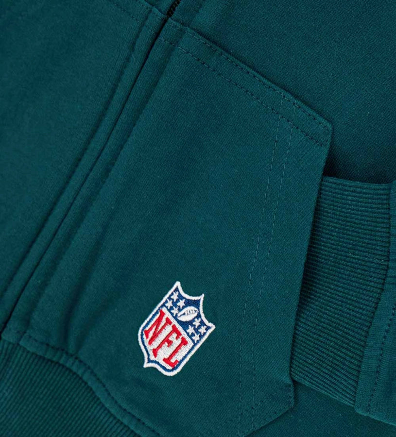 πράσινη αγορίστικη ζακέτα φούτερ Original Marines NFL Eagles με κουκούλα και φερμουάρ.