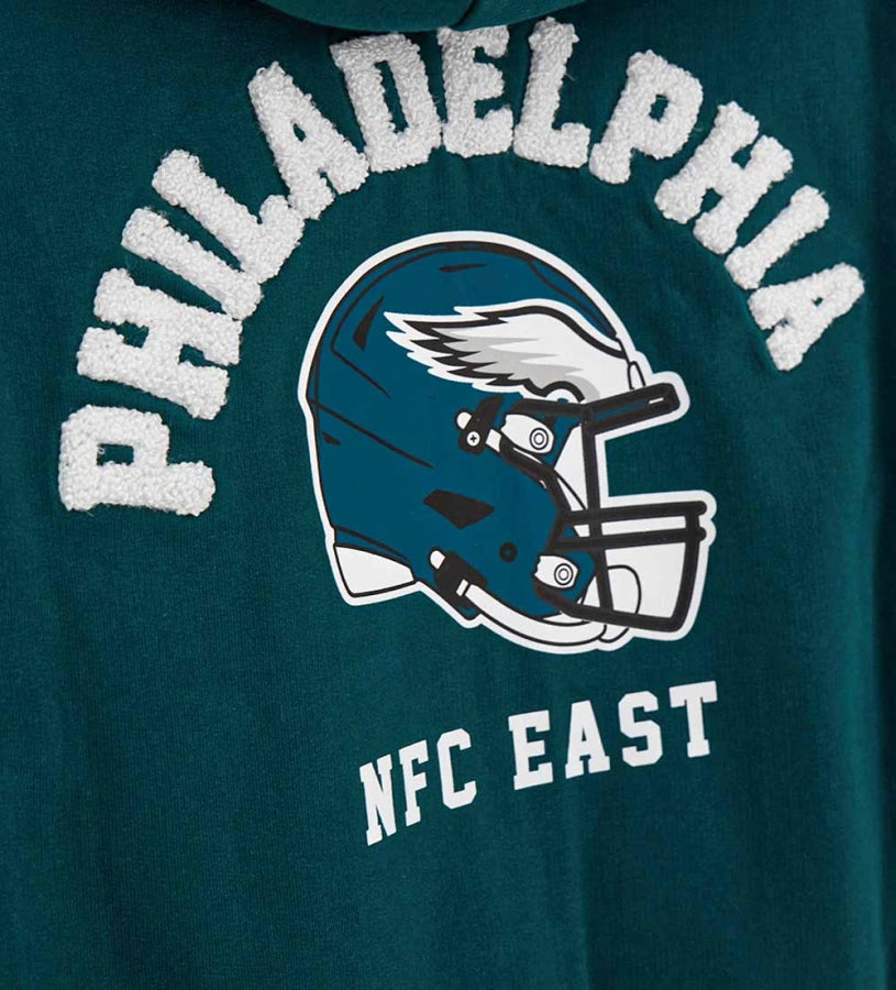 πράσινη αγορίστικη ζακέτα φούτερ Original Marines NFL Eagles με κουκούλα και φερμουάρ.