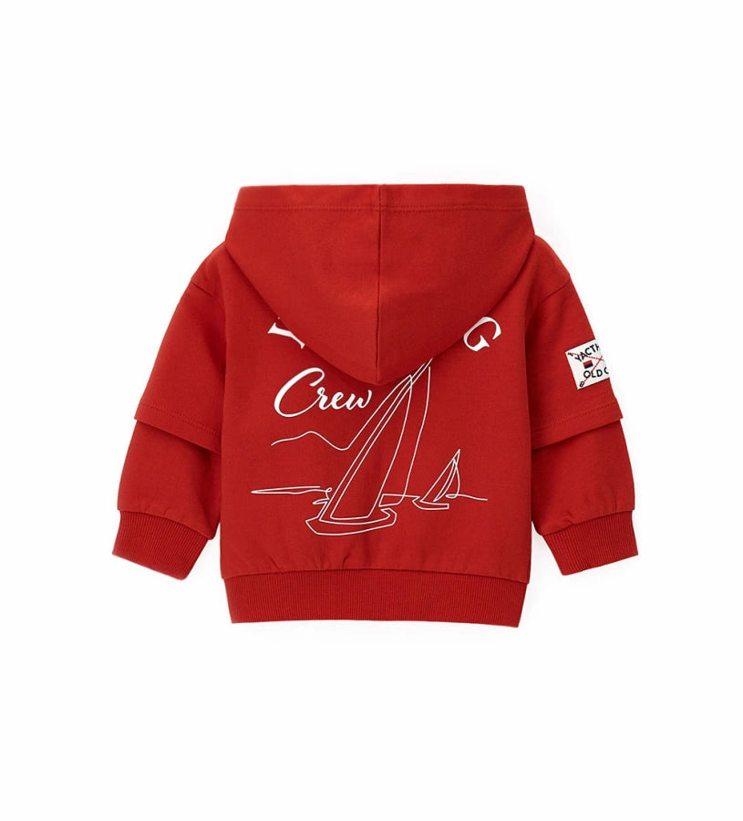 Η "casual" εφαρμογή και τα ριμπ τελειώματα της παιδικής ζακέτας για ηλικίες 6m-5y.